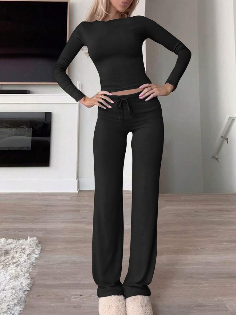 Y2K Sport Style Long Sleeve Long Pants Set Autumn Women Fashion Casual Set For Women