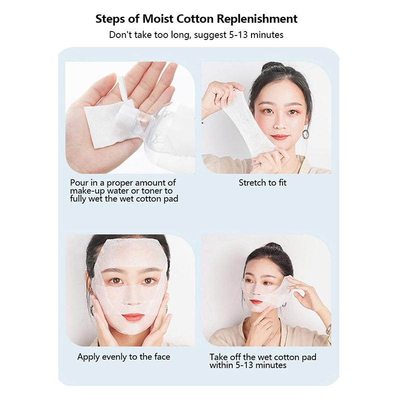 50/240Pcs Mummy Gauze Face Makeup Cotton Pads Stretchable Elasticity Disposable Cosmetic Cotton Mask Wet Compress Wipe Cleaning