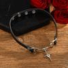 Punk Y2K Style Star Pendant Choker Necklace for Women Men, Vintage Charm PU Leather Collar Necklace, Party Gothic Jewelry Gift