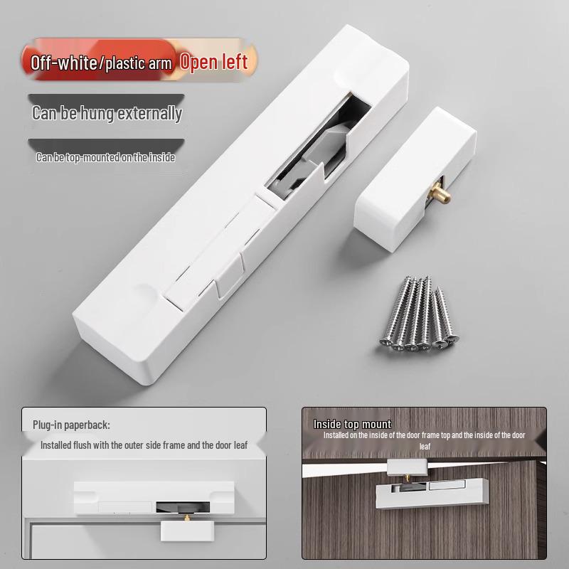 Invisible Wooden Door Closer with Rebound Damping for Outward Swing Doors