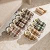 Baogen thick plush cotton slippers autumn and winter couple plush wear-resistant home comfortable warm snow boots