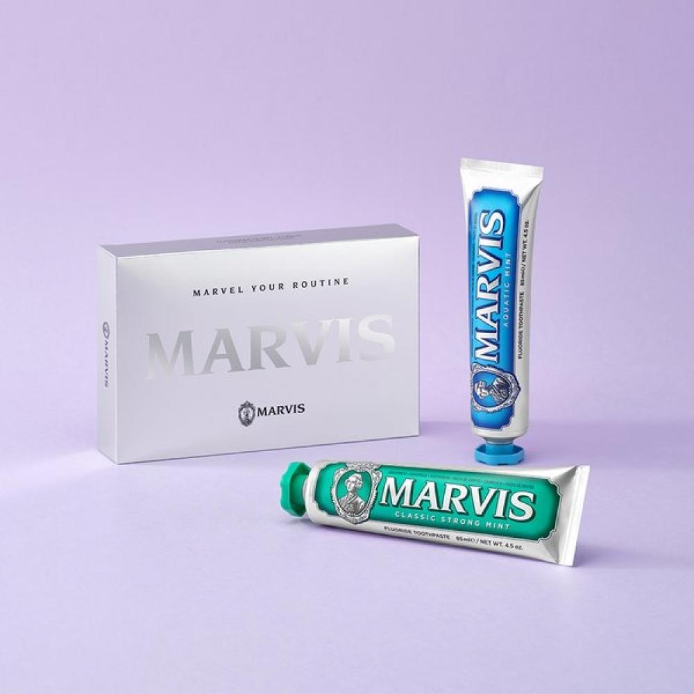 Marvis Toothpaste Gift Set Classic + Aqua