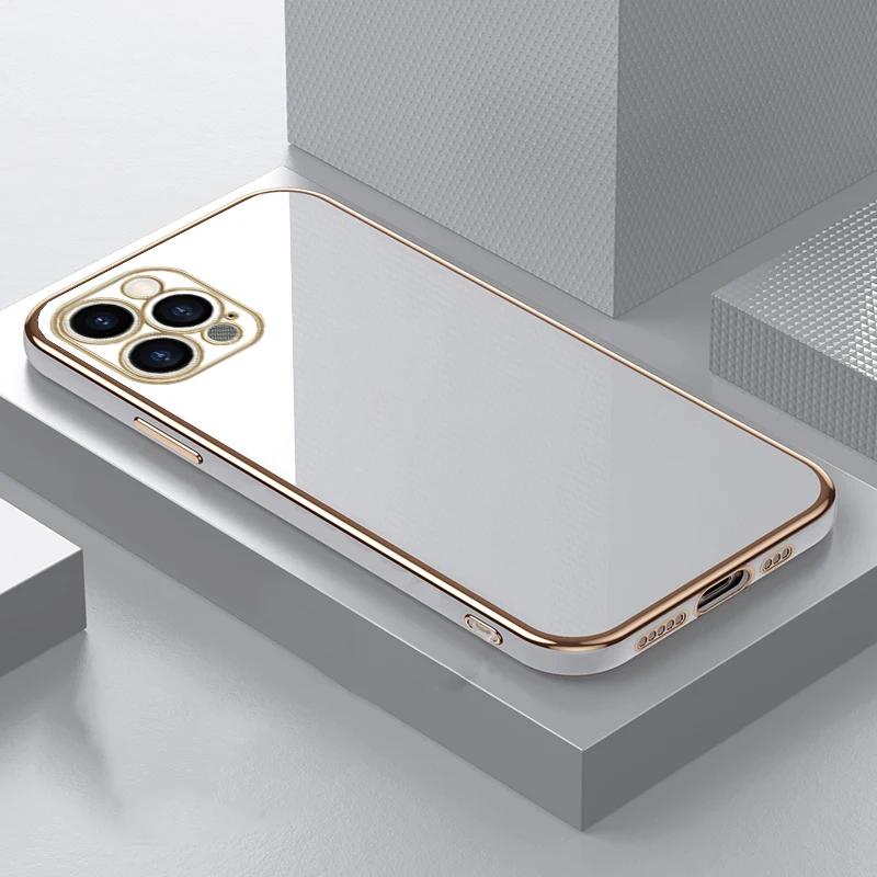 

Мягкий чехол из ТПУ с 6D покрытием для iPhone 15 14 13 12 11 Pro Max XR XS X 7 8 Plus SE Mini 6S, силиконовый бампер, задняя крышка для телефона For iPhone 13Mini