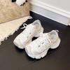 Mesh Breathable Trend Thick-soled Dad Shoes Women's 2025 Summer New Comfortable Niche Design Street Style Sports Shoes