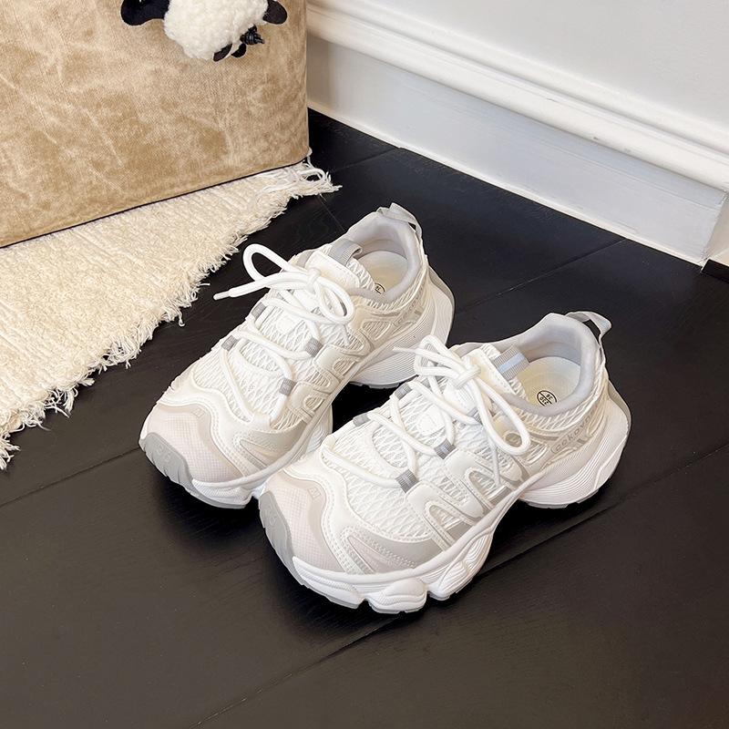 Mesh breathable trend thick-soled dad shoes women's 2025 summer new comfortable niche design street style sports shoes