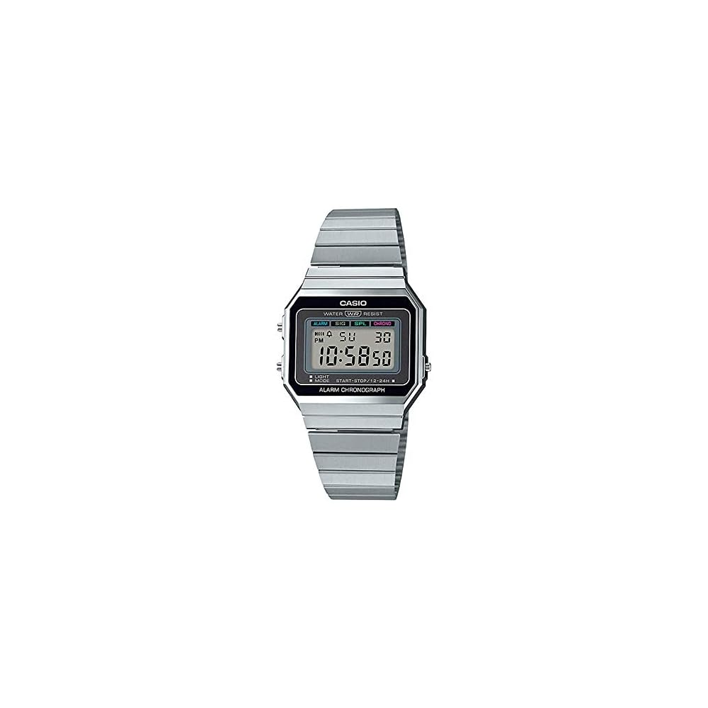 Casio A700W-1A Digital Watch Black Silver Unisex Kids Date Display Generic Watch