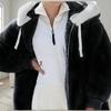 2024 Women's Fashion Plush Zip Hoodie: Warm & Versatile Winter Outerwear