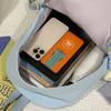 School bag female ins wind Korean version backpack contrasting colors Harajuku college wind campus junior high school students backpacking trip