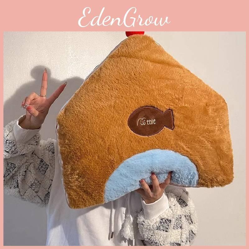 Cartoon House Geometric Plush Toy With Embroidery Sofa Cushion Decor Doll Gift