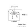 S999 Sterling Silver Bow Pendant Charm for DIY Crystal Bracelet, Necklace, Beading, Weaving, and Rope Silver Accessories