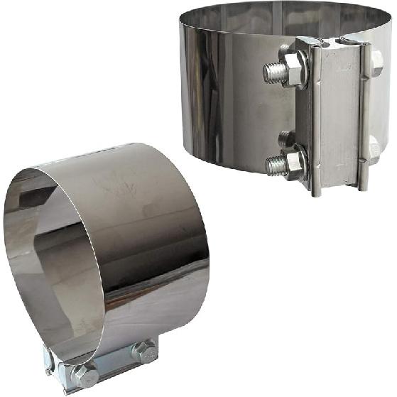 3" Inch Exhaust Clamps Stainless Steel Muffler Band Clamp for 3" Inner Diameter To 3" Outer Diameter Turbo Downpipe Tip Car System Connection (2