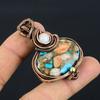 Multi Copper Spiny Oyster Pendant, Handmade Gemstone 999 Copper Wire Wrapped Pendant Antique Jewelry, For Gift Silver Jewelry