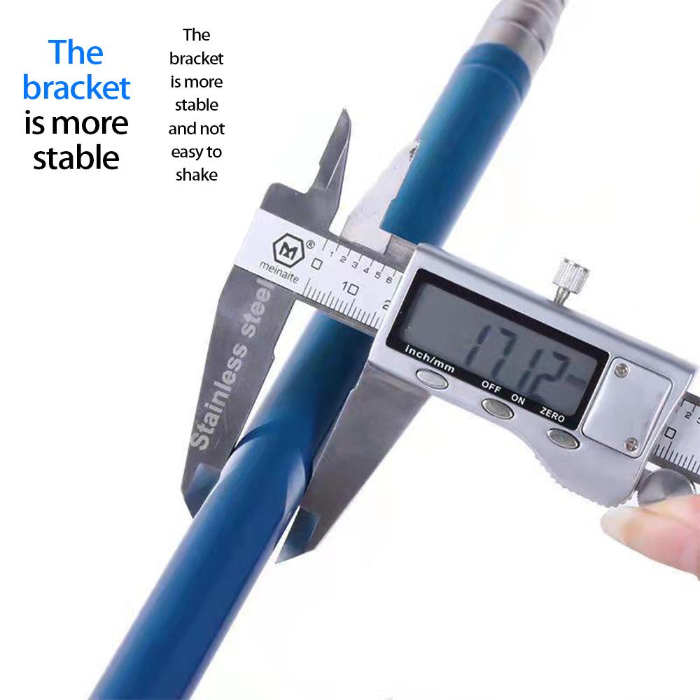 Dwufunkcyjny czarny uchwyt na wędkę King Kong z wtyczką uziemiającą i teleskopową konstrukcją.