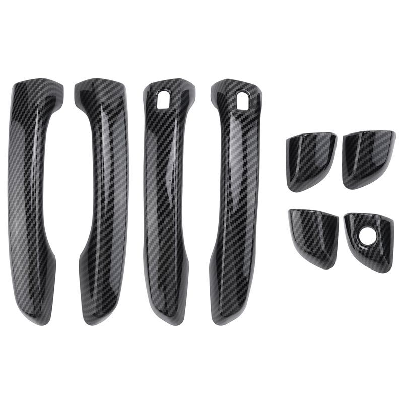 Для Elantra 2017- Накладка на ручку двери автомобиля из углеродного волокна(2 кнопки) Carbon pattern