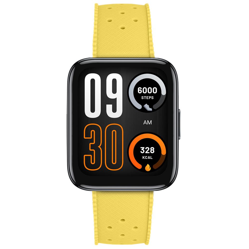 ERBORD Universal Silicone Strap 22mm, Tropic, Yellow/Black Buckle