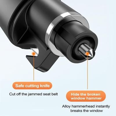Car Safety Hammer Glass Breaker 2-in-1 Seatbelt Cutter Glass Breaker Compact Automotive Escape Supplies For Sedan Vehicles RV