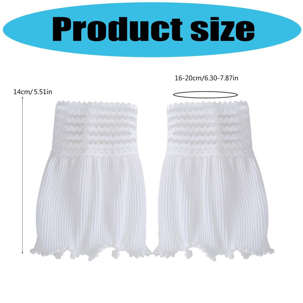 Elegant Flared Faux Sleeves Decorative Wrist Cuffs Bead Trim Sleeves For Women Girl Daily Wear Special Occasion Outfit