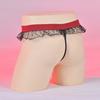 Sexy Ruffles Sissy Pouch Panties Men'S Mesh See Through Lingerie Crossdress G-String T-Back Thong Gay Male Maid Cosplay Bikini