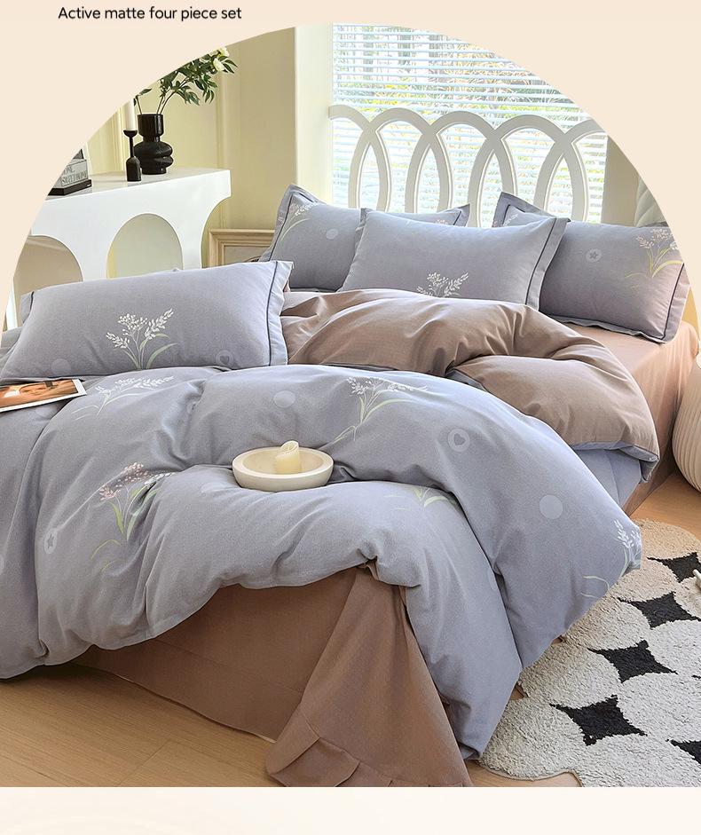 Cotton Brushed Twin Duvet Cover & Pillowcase Set for Dorms