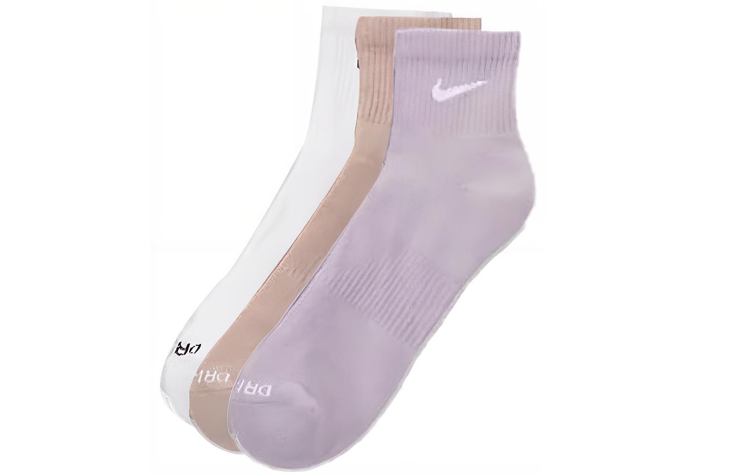 Nike SS22 Ankle Socks Unisex Purple/Orange/White SX6890-990 M