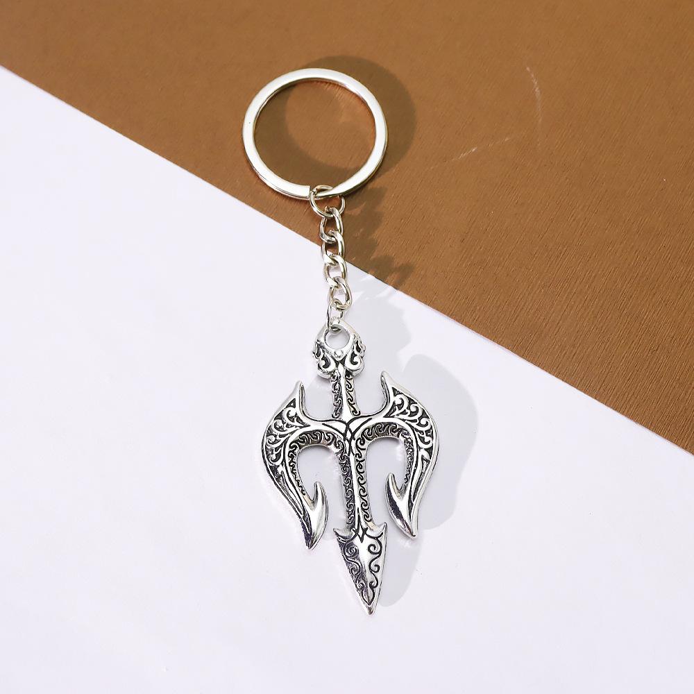 

Retro Punk Neptune Trident Keychain Ornament for Men & Women