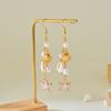 Trendy Oceanics Inspire Earrings Seashells Designs Drop Ear Hook Accessory for Sensitive Skin Casual To Party Wear
