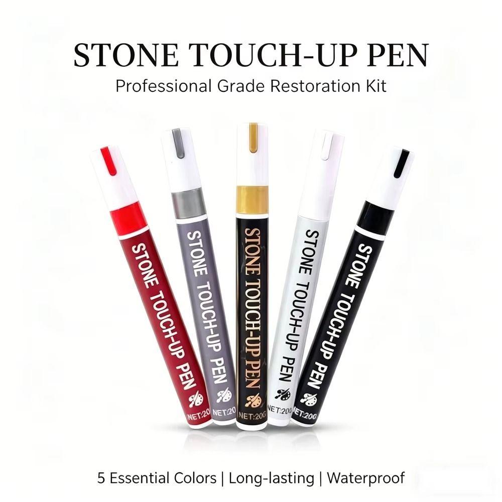 3mm Tip Stone Repair Pen Waterproof Large Capacity Memorial Inscription Pen Permanent Granite Marker Pen Cemetery Maintenance