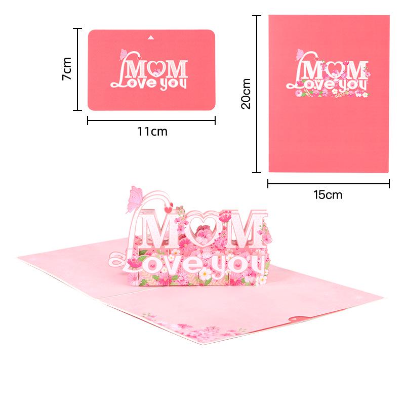 3D Mother s Day Card - Creative Love Mom Ornament Gift
