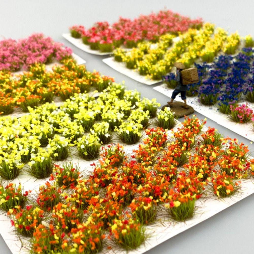 Simulation Small Grass Model Diy Building Static Tuft Toys Miniature Flower Cluster Sand Table