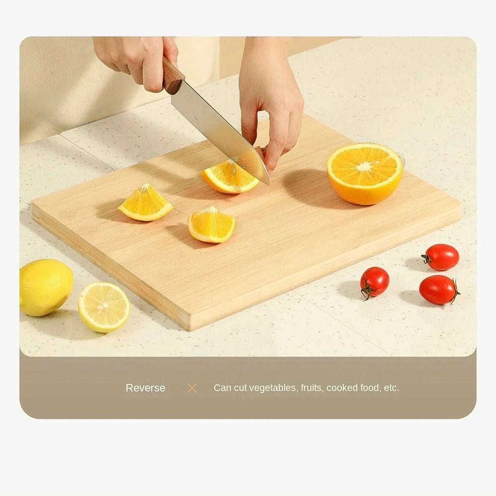 With Handle Bamboo Chopping Board Rectangle Wooden Tray Kitchen Cutting Board Home Use