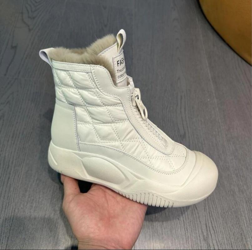 Fashion 2024 Retro Waterproof Snow Boots Winter New Soft Sole Vulcanized Cotton Shoes with Plush Insulation High Top Women's Shoes