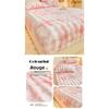 Solid Color Rabbit Like Plush Bed Sheet, 30cm Deep Pocket Design,Fully Wrapped Anti Slip Mattress Protective Cover,Thick and Warm In Autumn and Winter