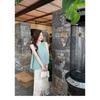 2025 Elegant Miyake Sleeveless Top & Pleated Tassel Midi Skirt Set for Women