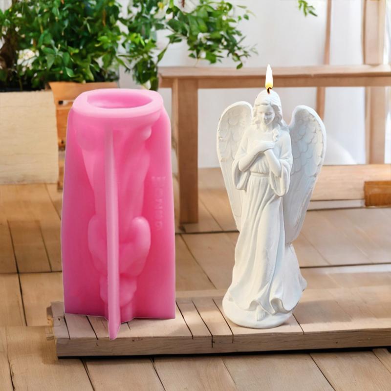 Silicone mold for DIY Virgin Mary scented candle; decoration of a diffuser stone candle holder