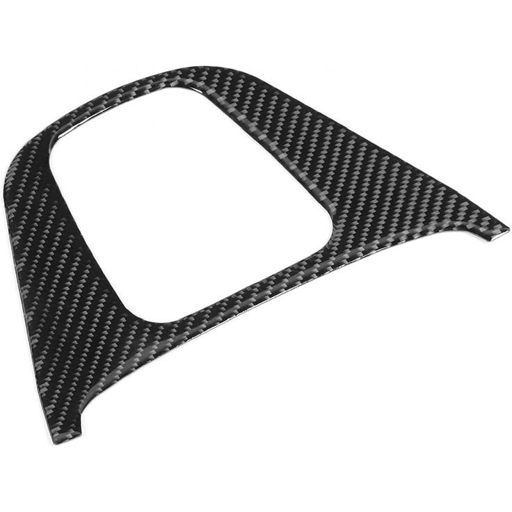 Gear Panel Trim Carbon Fiber Cover for 2007–2011, Center Console Shifter Frame Decorative Overlay, Interior Gear Selector Surround Protector,