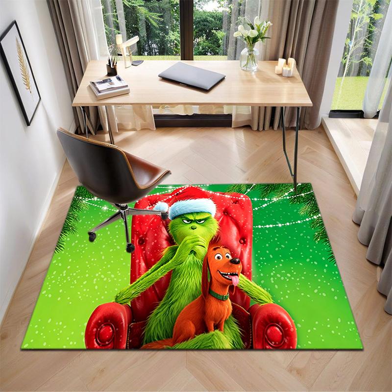 Regalo di Natale Commedia Come il Grinch rubò il Natale tappeto casa soggiorno decorazione tavolo e sedie tappeto antiscivolo porta A11
