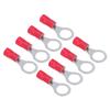 100Pcs Ring Terminal AWG12‑10 Insulated Crimp Wire Connector Set Kit for Equipment