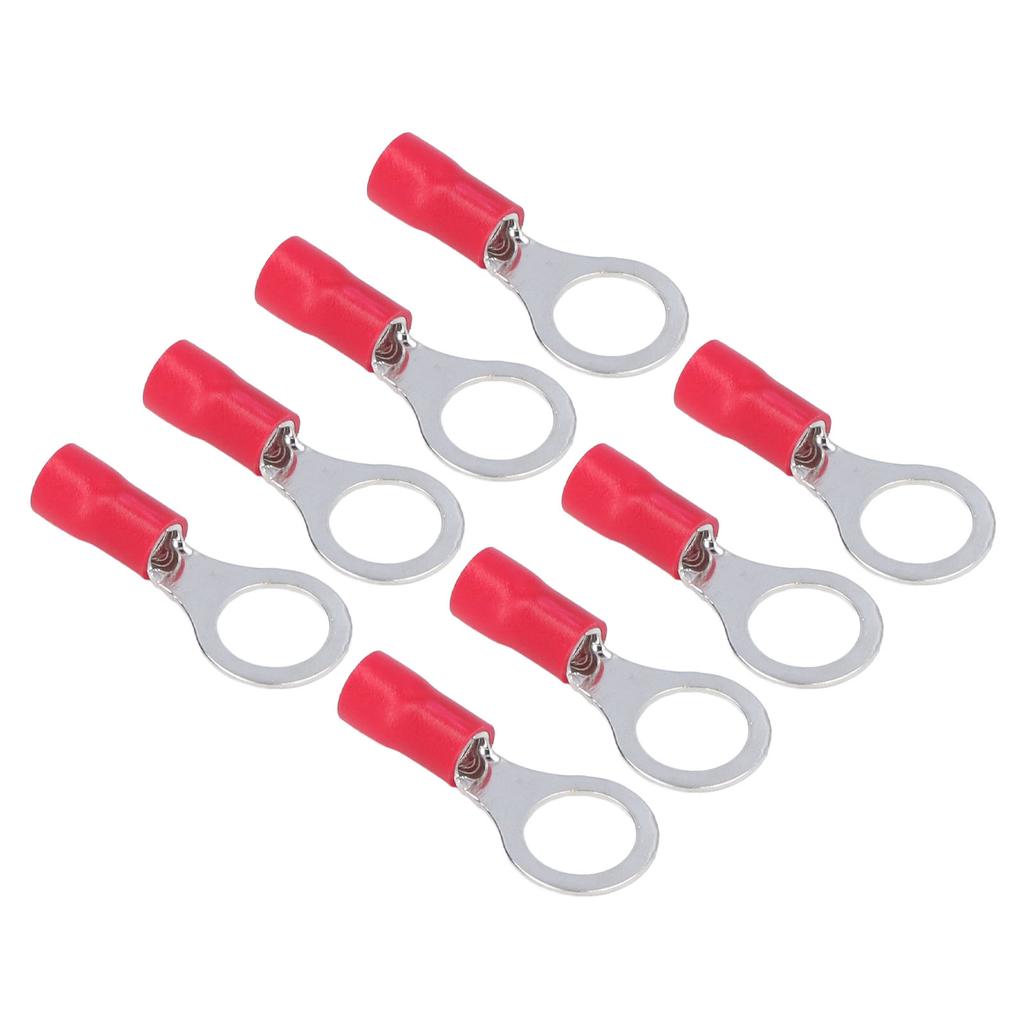 100Pcs Ring Terminal AWG12‑10 Insulated Crimp Wire Connector Set Kit for Equipment