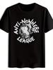 Vintage Rockband Grafik-T-Shirt - Anti Nowhere League Print mit Tier- und Industriedesign