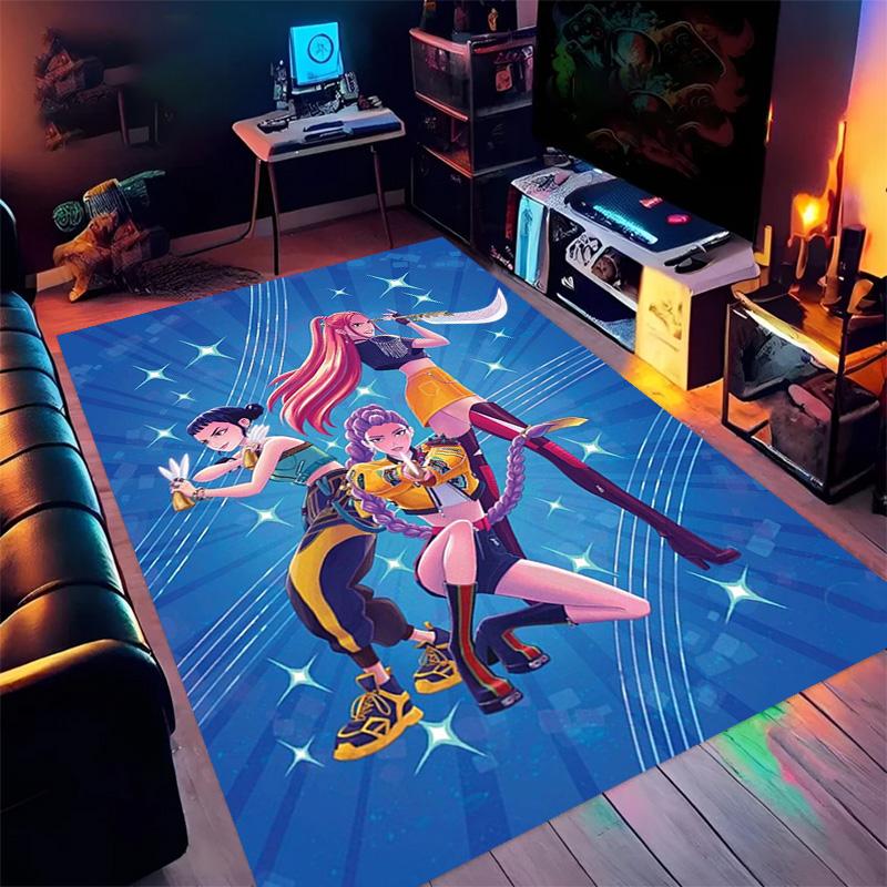 Dynamic Warriors: Action Adventure carpet Doormat Suitable for all seasons Art Office chair cushion Protective pad