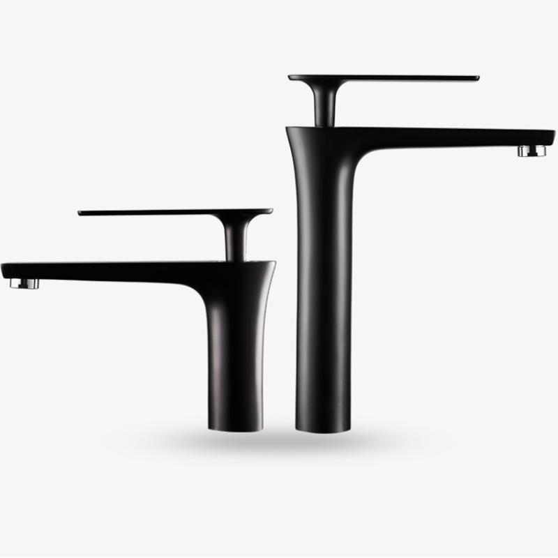 All Copper Black Gold Basin Faucet Sink Faucet Hot and Cold Faucet White Heightened Bathroom Faucet Bathroom Faucet