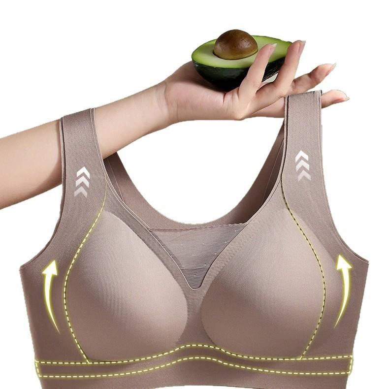 New Lift Queen Adjustable Bra Wide Shoulder Strap Traceless Comfortable Lace Mesh Gathering Double Breasts Anti-sagging