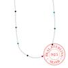Collane con Catena a Fagiolo Arcobaleno in Puro Argento Sterling 925 per Donne Ragazze Choker Femminili in Argento 925 Gioielli collares para mujer