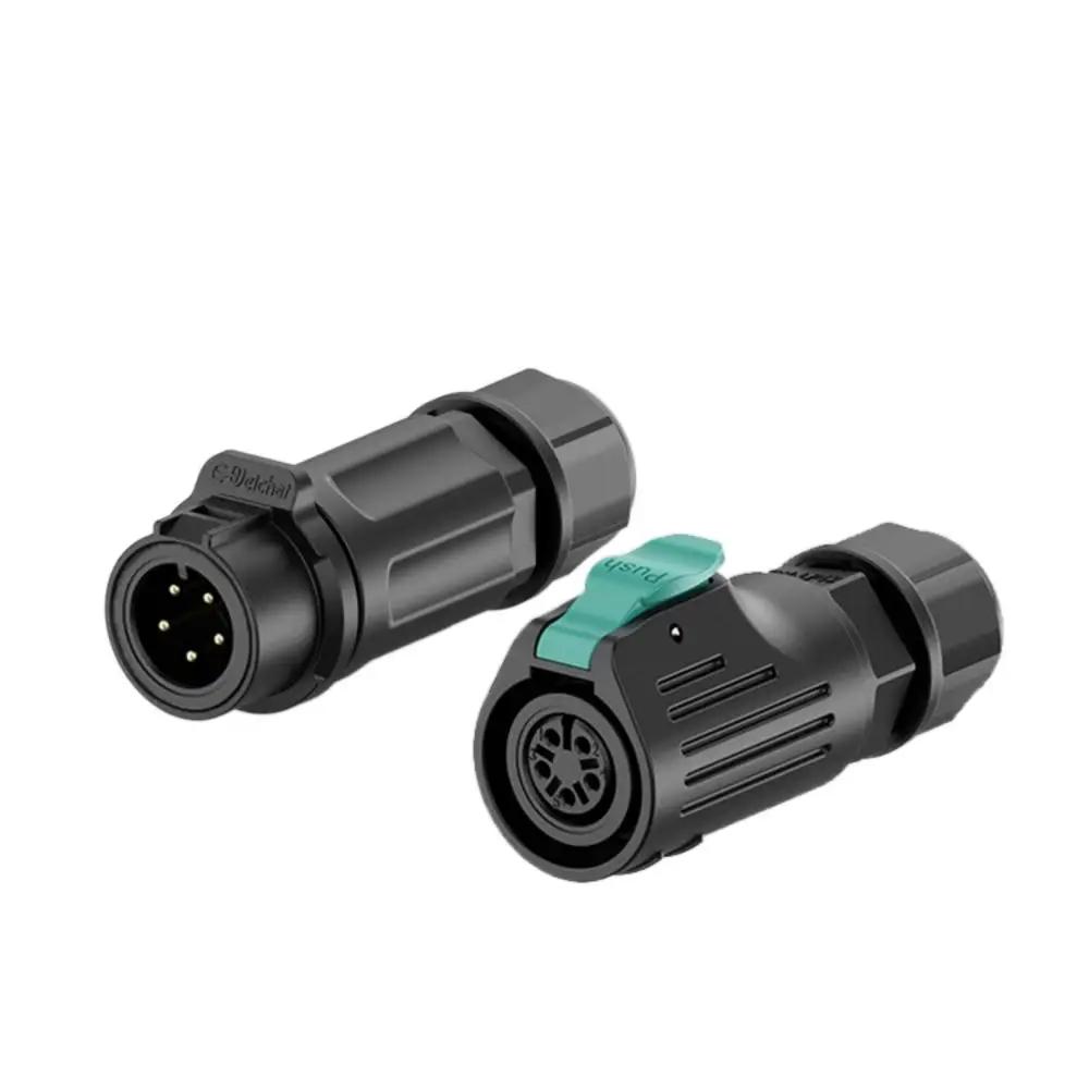 LP12 M12 IP67 3A 5A 2 3 4 5 6 7 8 Pin Solder Wire Cable Connector Waterproof Male Female Aviation Plug Socket Quickly Connected