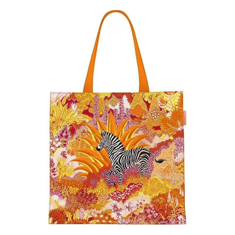 Printed Canvas Bag Women's Hand Bag Large Capacity Student Tutoring Shoulder Bag