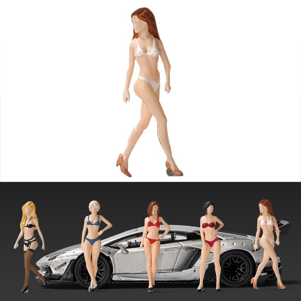 1/64 Scale Model People Figures Ornament Mini Resin Female