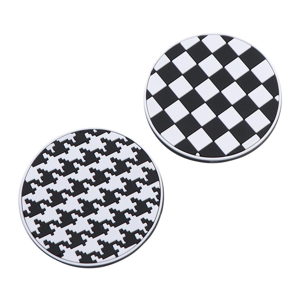 Heat Resistance Flower Coaster Houndstooth Car Water Cup Pad Car Mug Coaster  Decor Accessories