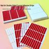 Nail Art Press-On Double-Sided Adhesive Strips - Clear, No-Cut, Round-Cornered with Strong Acrylic Adhesion.
