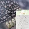 Embossed Flower Pink Butterfly Lucky Peach Blossom Chic Spring Petal 5D Soft Relief Adhesive Nail Art Stickers Manicure Decals