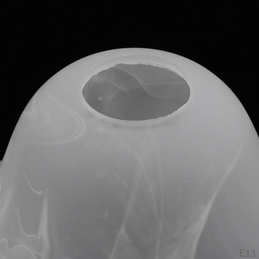 Bell Shape Vintage Frosted & Clear Glass Lamp Shade